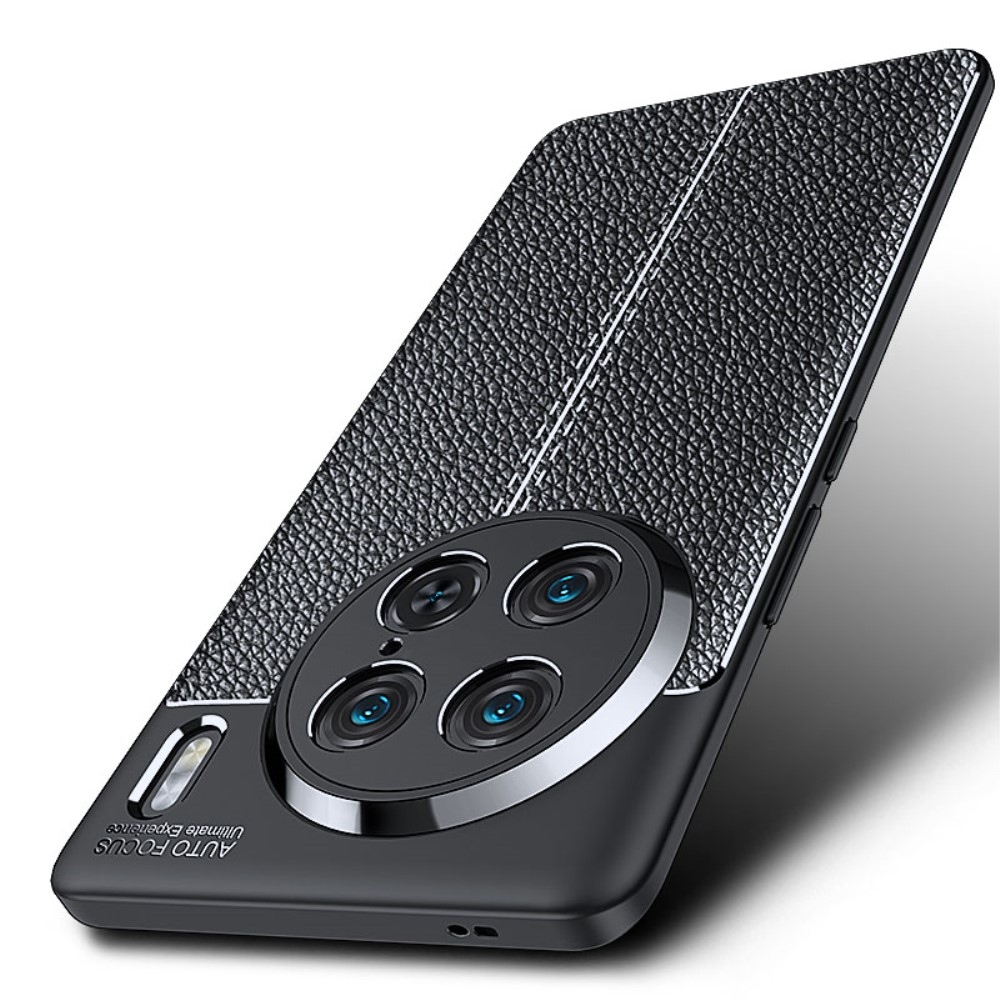 Litchi odolný gelový obal na Vivo X90 Pro - černý