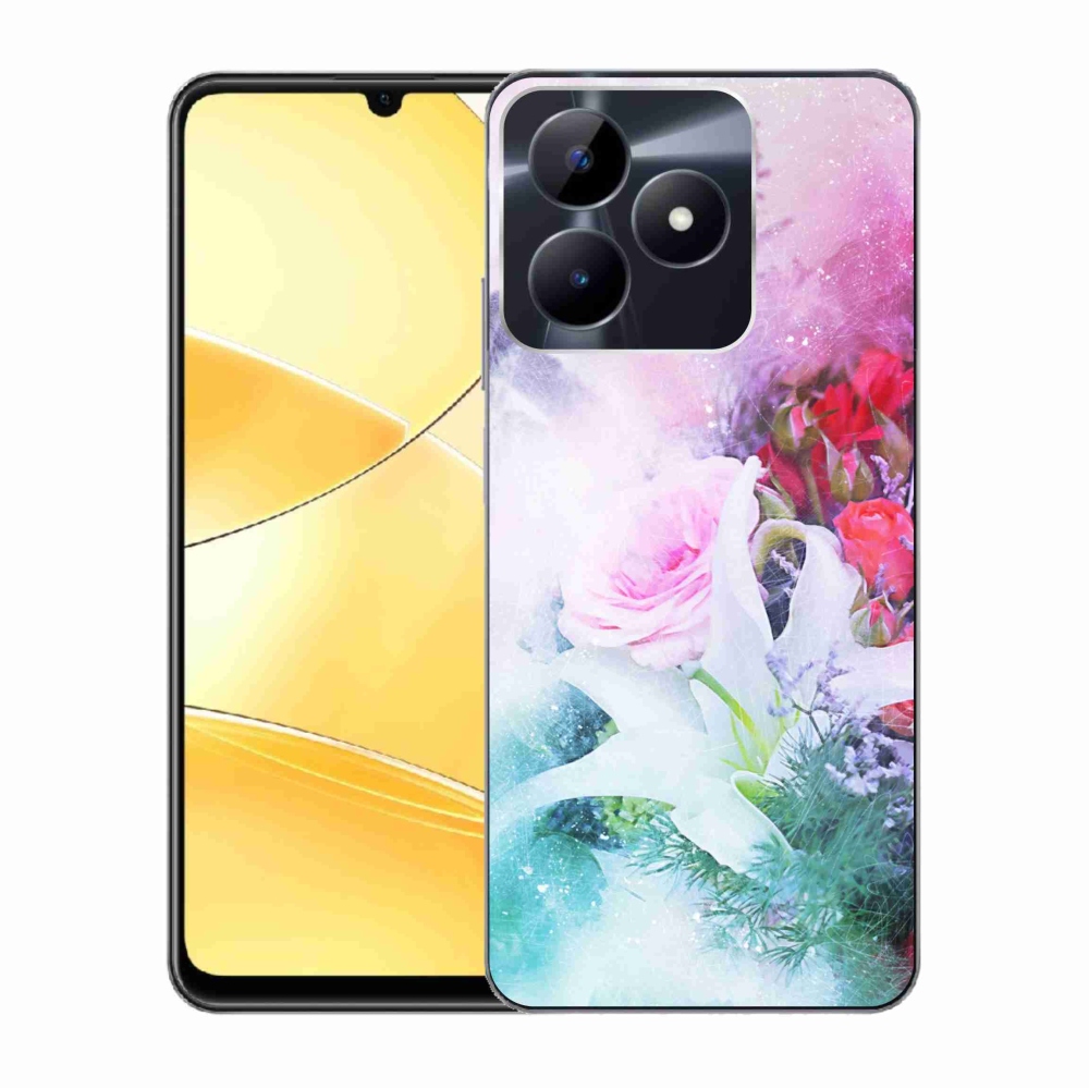 Gelový kryt mmCase na Realme C51/C53 - květiny 4