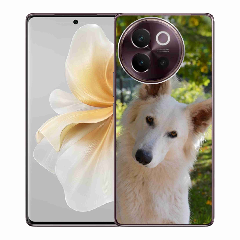 Gelový kryt mmCase na Vivo V40 Lite 5G - bílý švýcarský ovčák 1