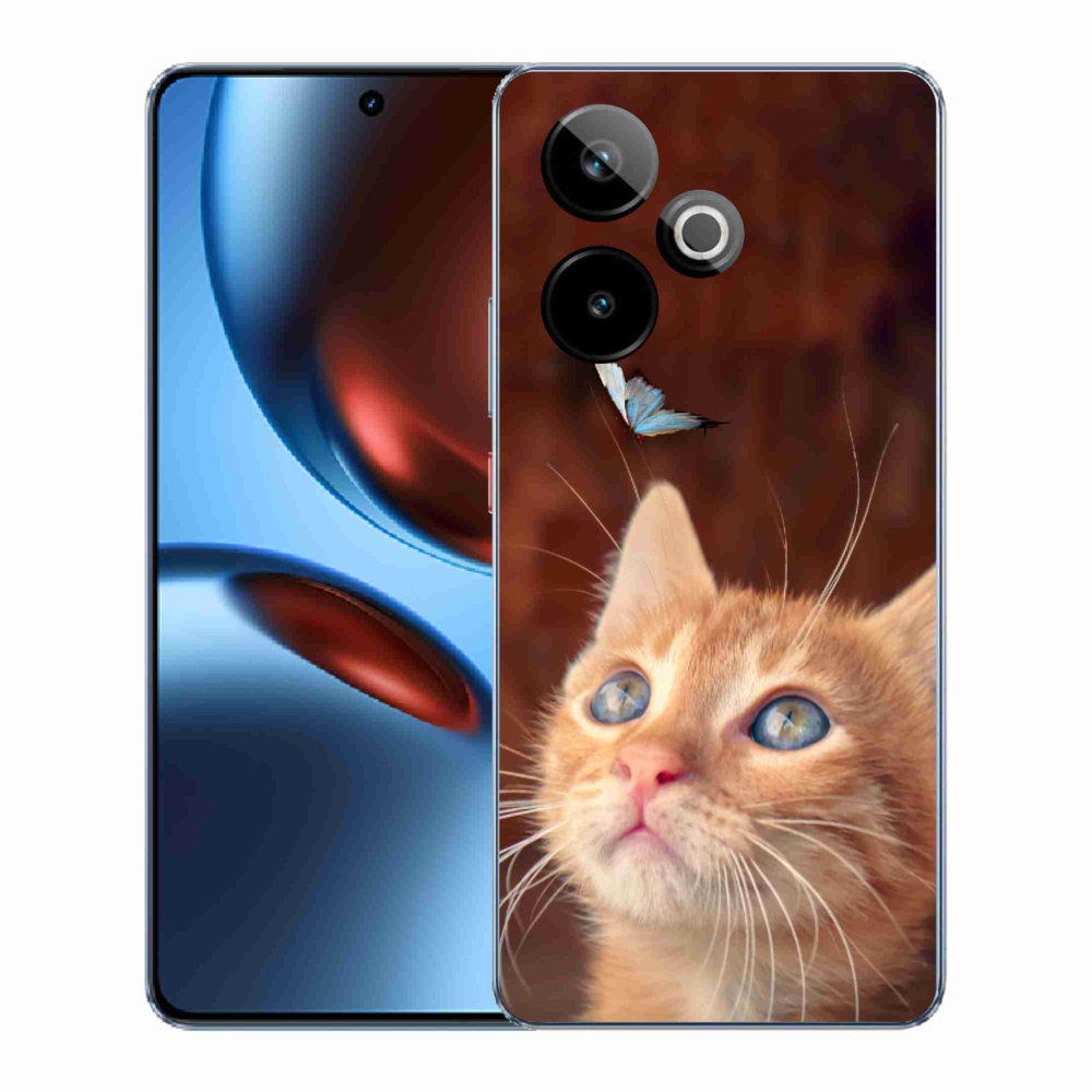 Gelový kryt mmCase na Realme GT 7 5G/GT 7T 5G - motýl a kotě