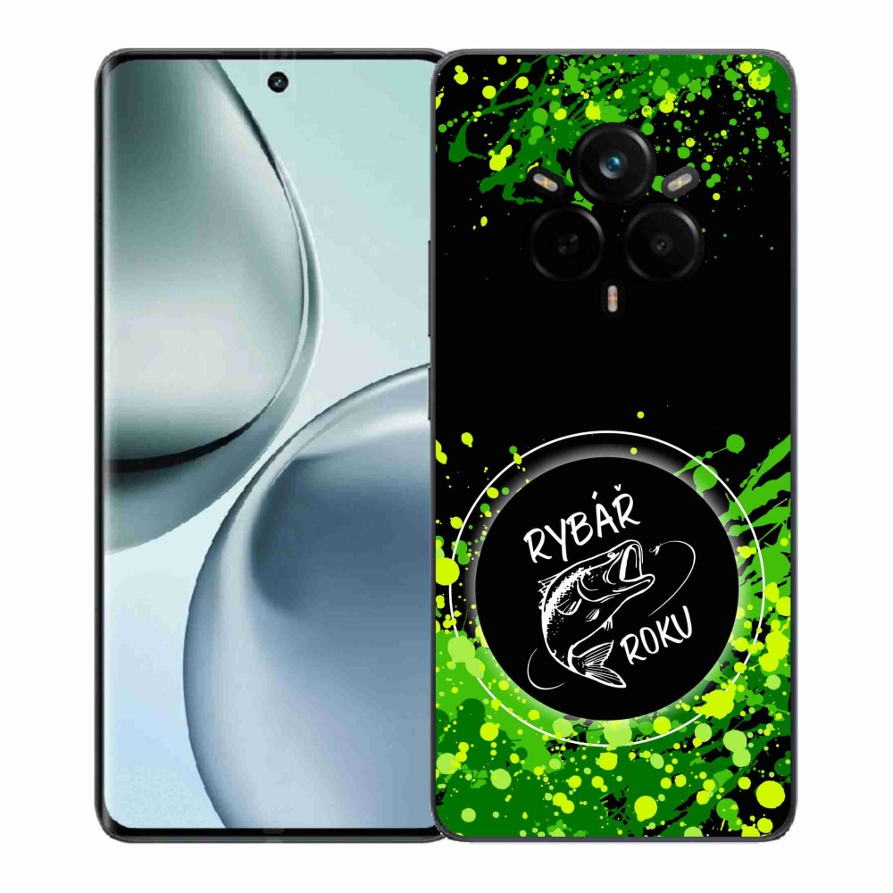 Gelový kryt mmCase na Realme 14 Pro 5G - rybář roku černé pozadí