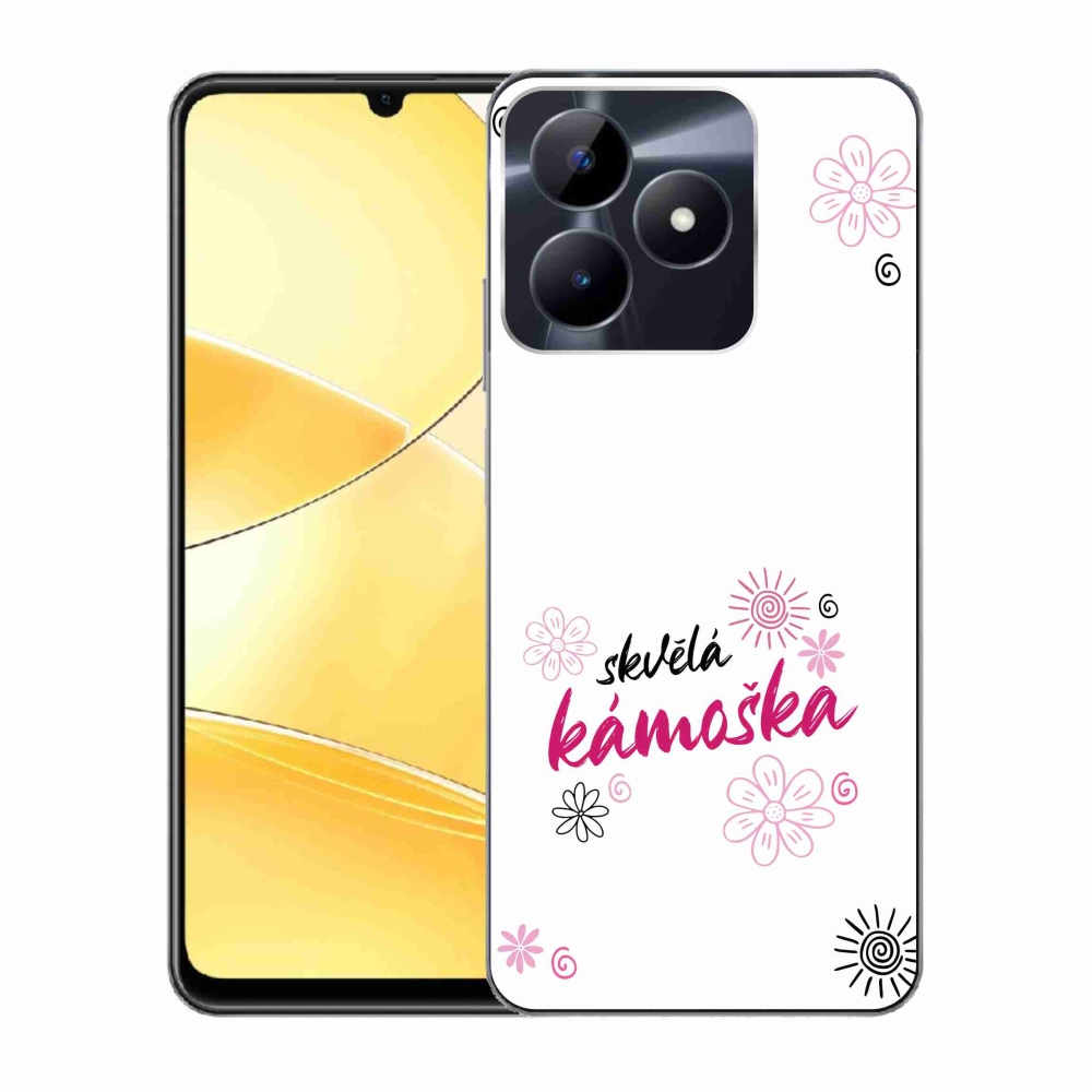 Gelový kryt mmCase na Realme C51/C53 - skvělá kámoška bílé pozadí