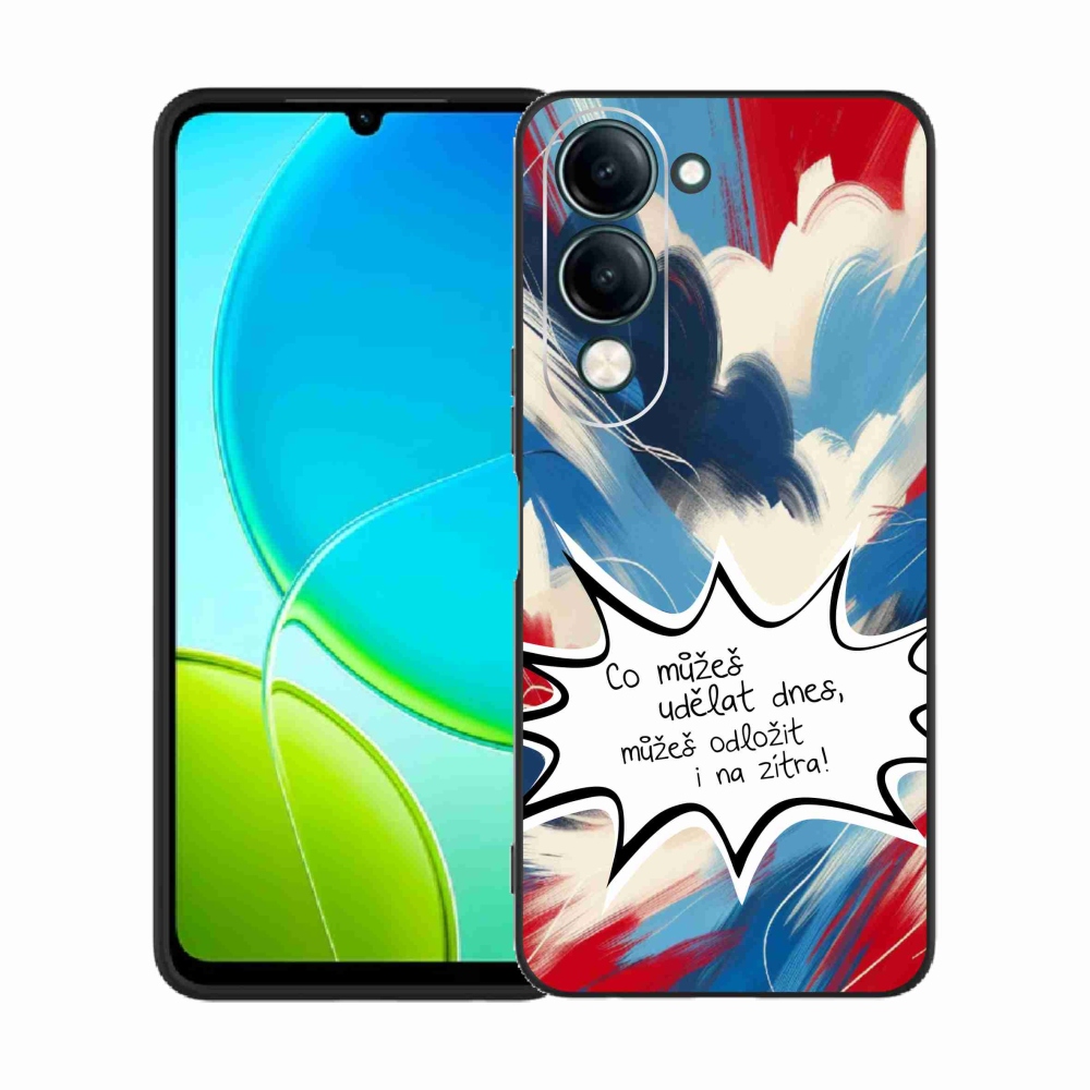 Gelový kryt mmCase na Vivo Y29s 5G - vtipný text 9 bílé pozadí