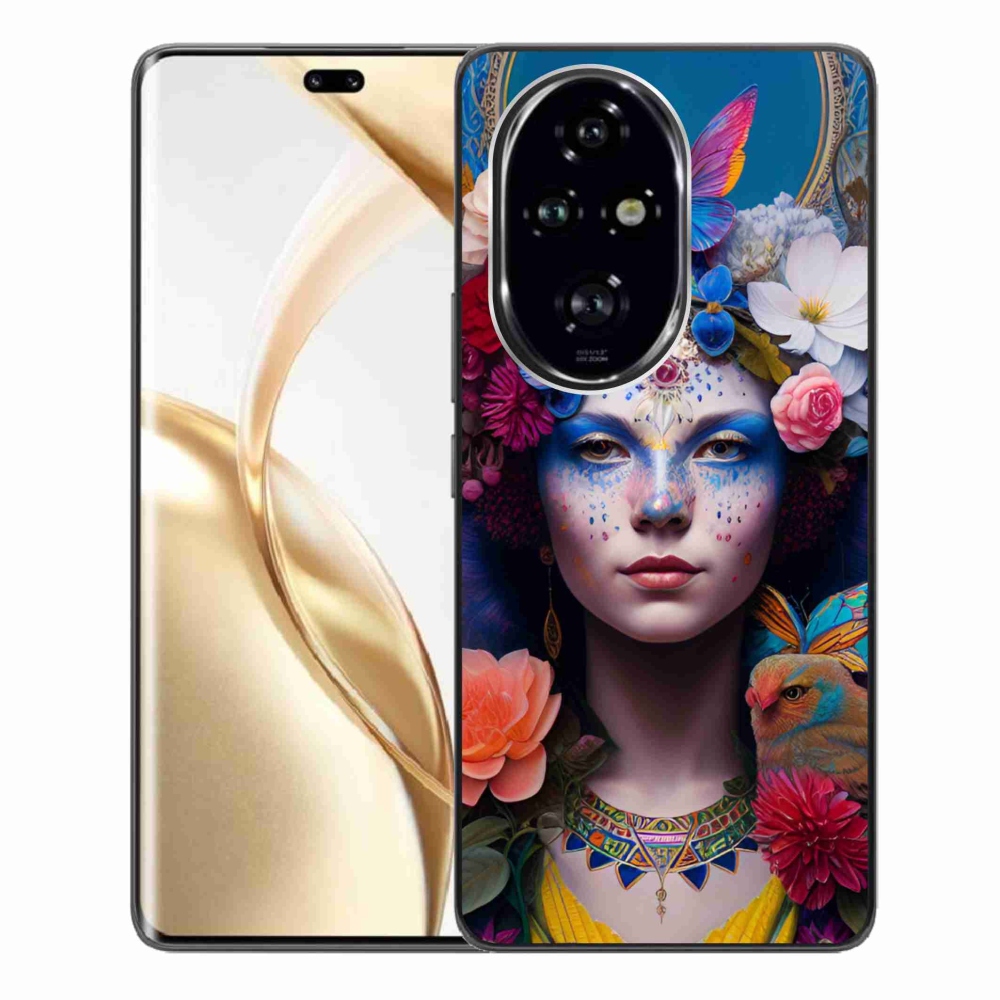 Gelový kryt mmCase na Honor 200 Pro 5G - žena s květinami