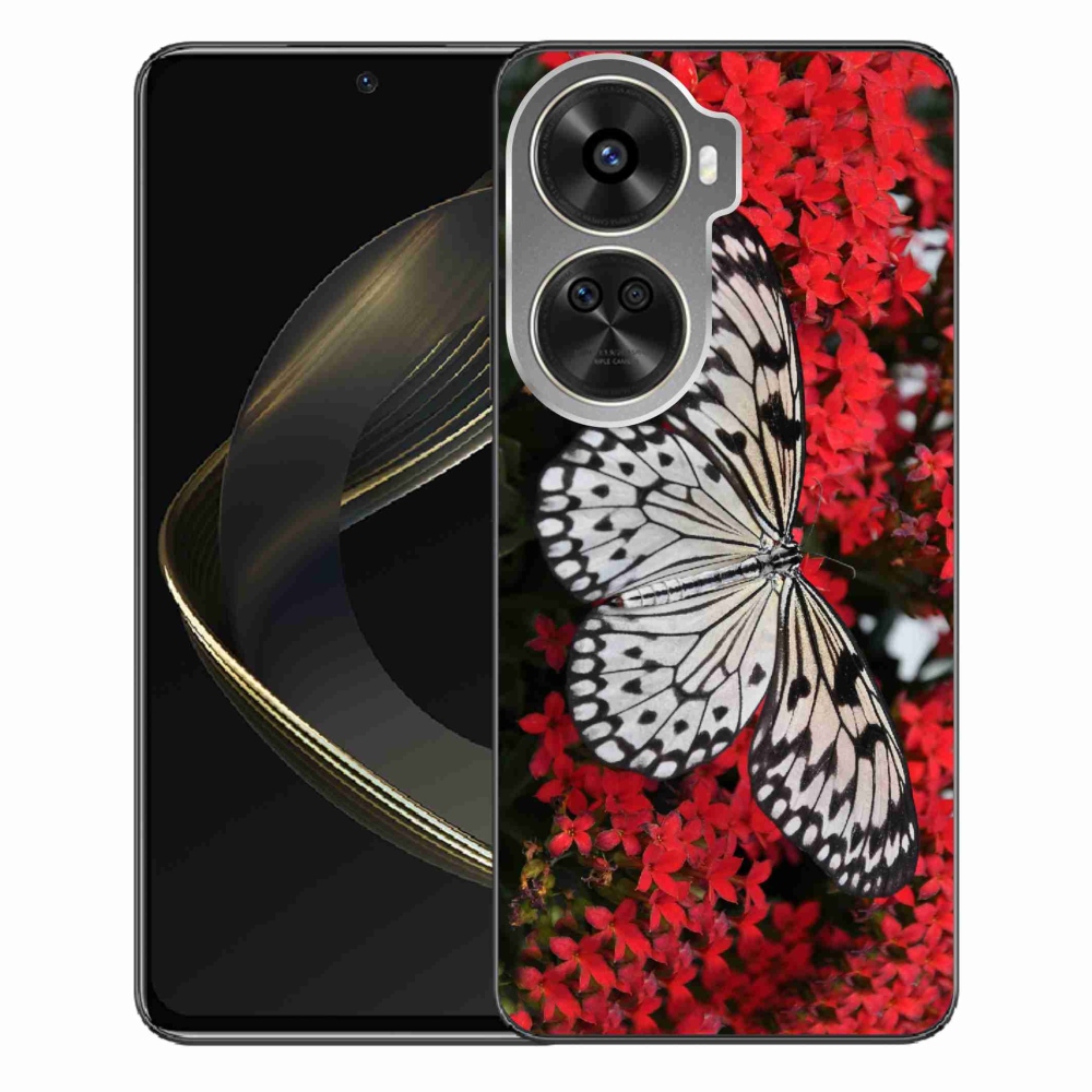 Gelový kryt mmCase na Huawei Nova 12 SE - černobílý motýl 1