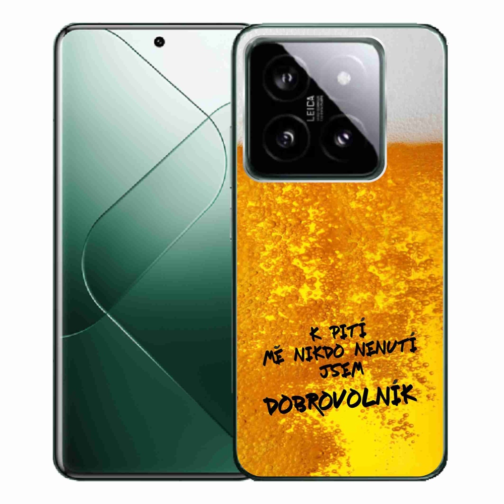 Gelový kryt mmCase na Xiaomi 14 Pro - pivní motiv 4