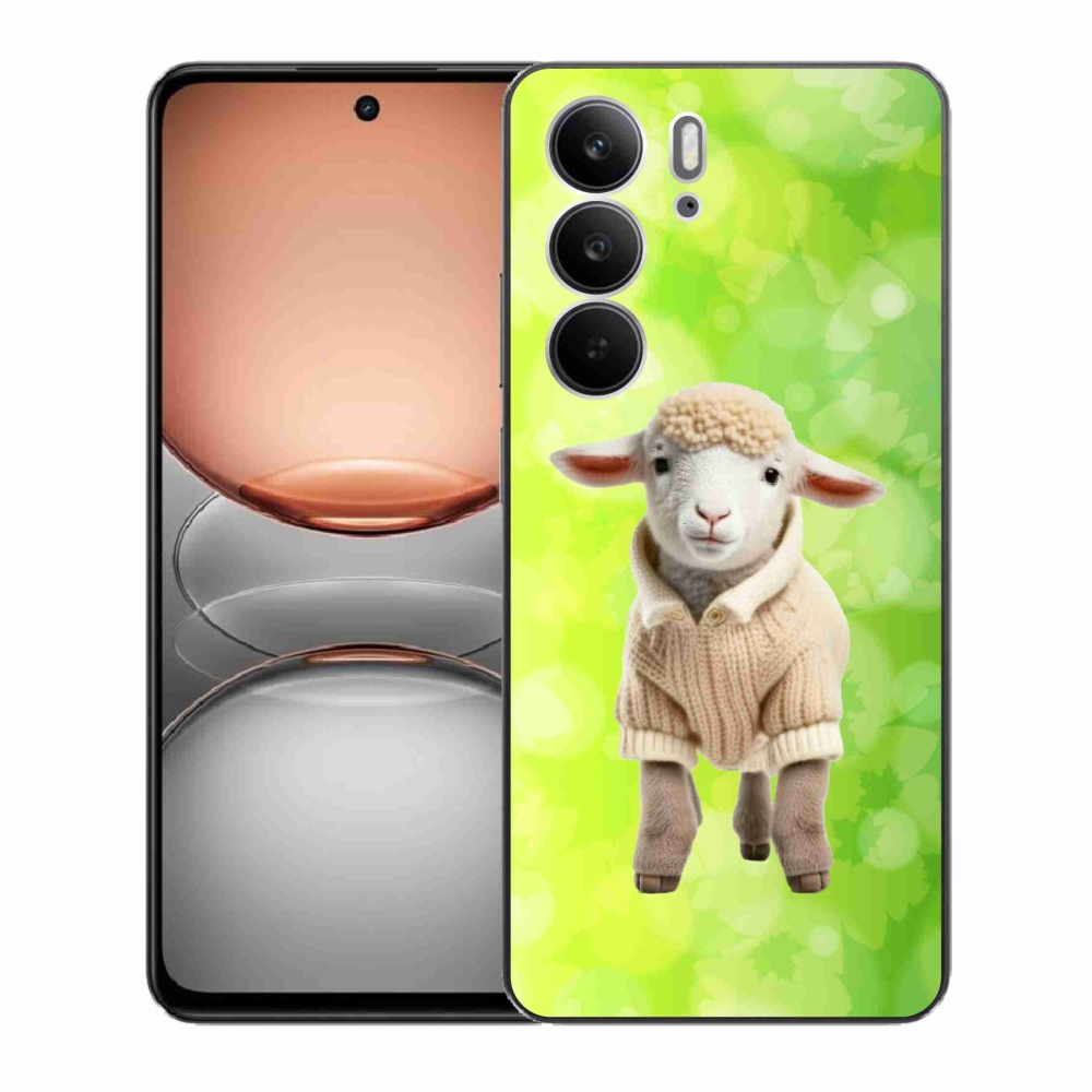 Gelový kryt mmCase na Realme C75 - jehně ve svetru