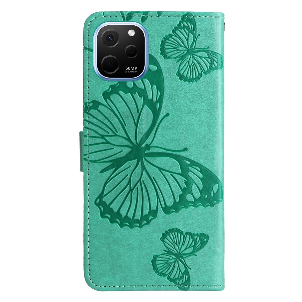 Big Butterfly knížkové pouzdro na Huawei Nova Y61 - modrozelené