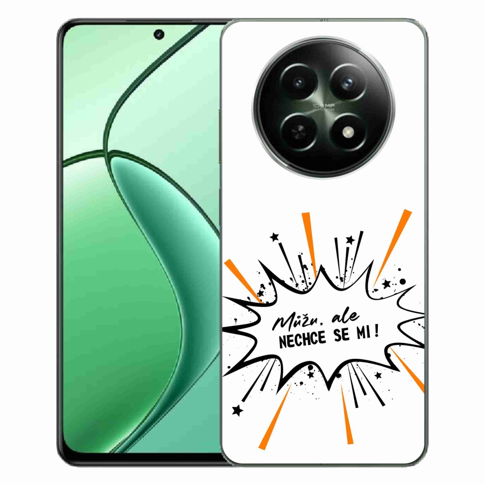 Gelový kryt mmCase na Realme 12 5G/12x 5G - vtipný text 11 bílé pozadí