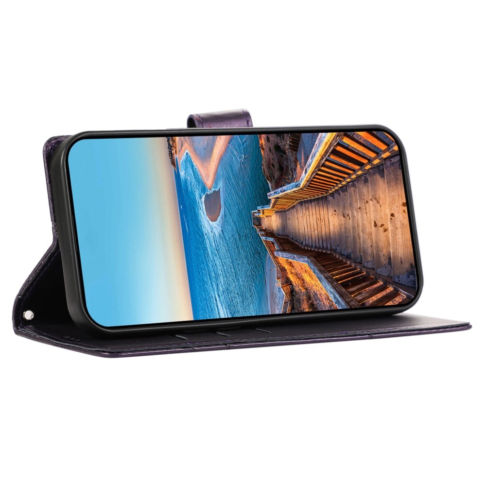 Line knížkové pouzdro na Realme 12 5G/12x 5G - fialové