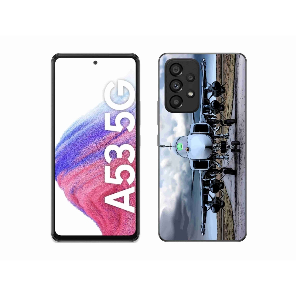 Gelový kryt mmCase na Samsung Galaxy A53 5G - vojenské letadlo