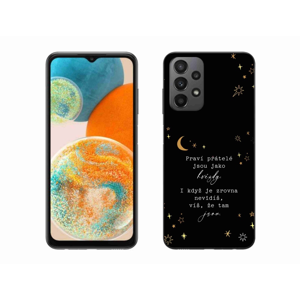 Gelový kryt mmCase na Samsung Galaxy A23 4G/5G - citát 6 černé pozadí