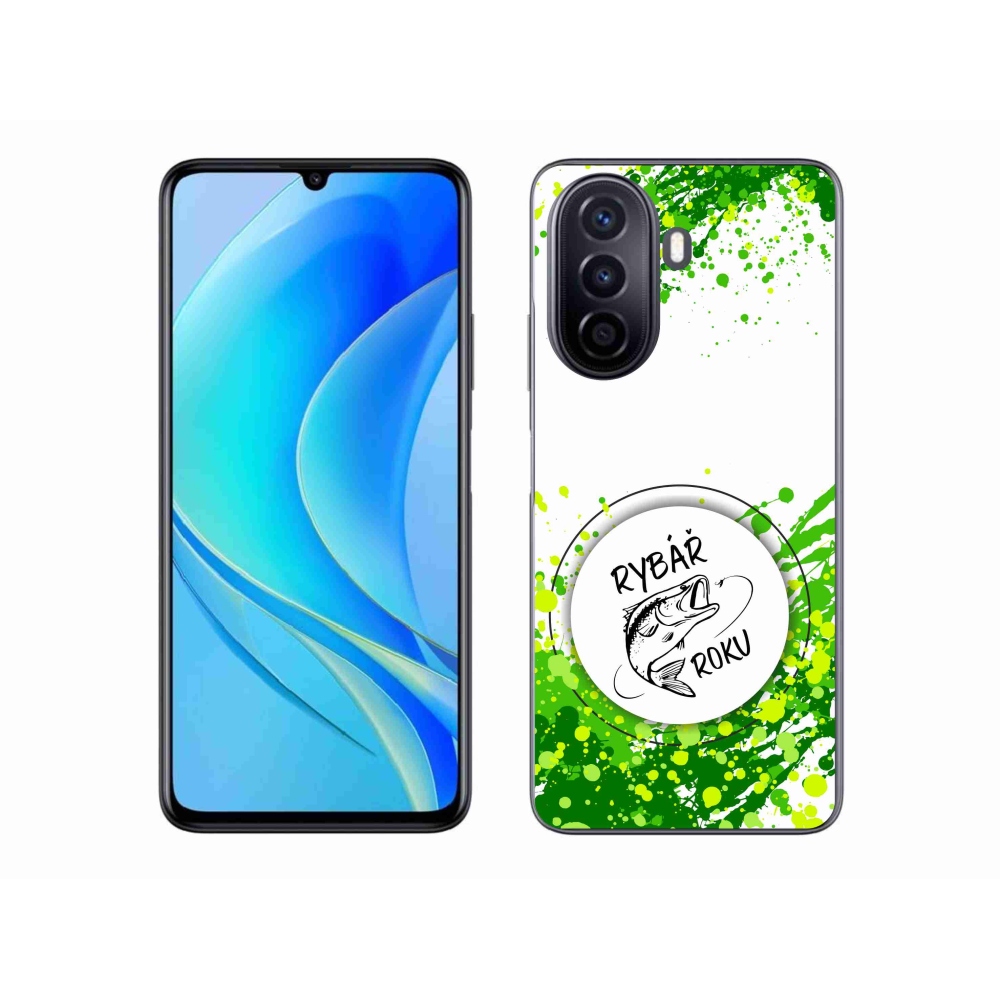 Gelový kryt mmCase na Huawei Nova Y70 - rybář roku bílé pozadí
