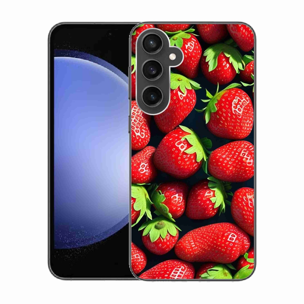 Gelový kryt mmCase na Samsung Galaxy S23 FE - jahody