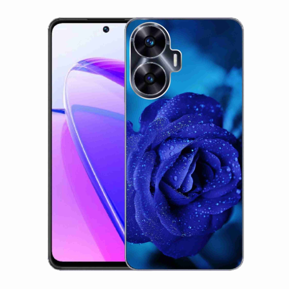 Gelový obal mmCase na Realme C55 - modrá růže