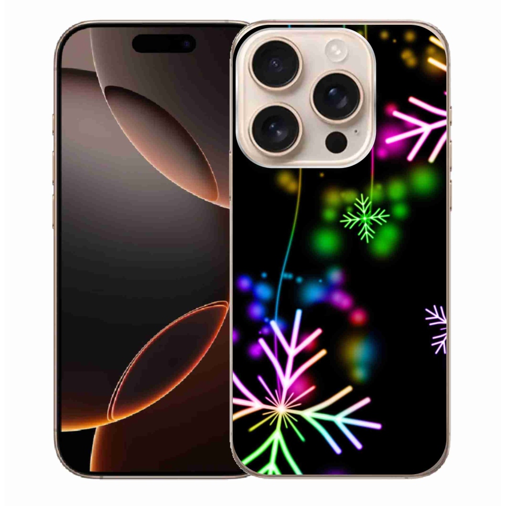 Gelový kryt mmCase na iPhone 16 Pro Max - barevné vločky