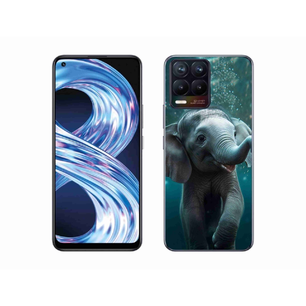Gelový kryt mmCase na Realme 8 Pro - slůně pod vodou