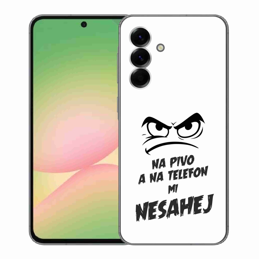 Gelový kryt mmCase na Samsung Galaxy A56 5G - pivní motiv 2 bílé pozadí