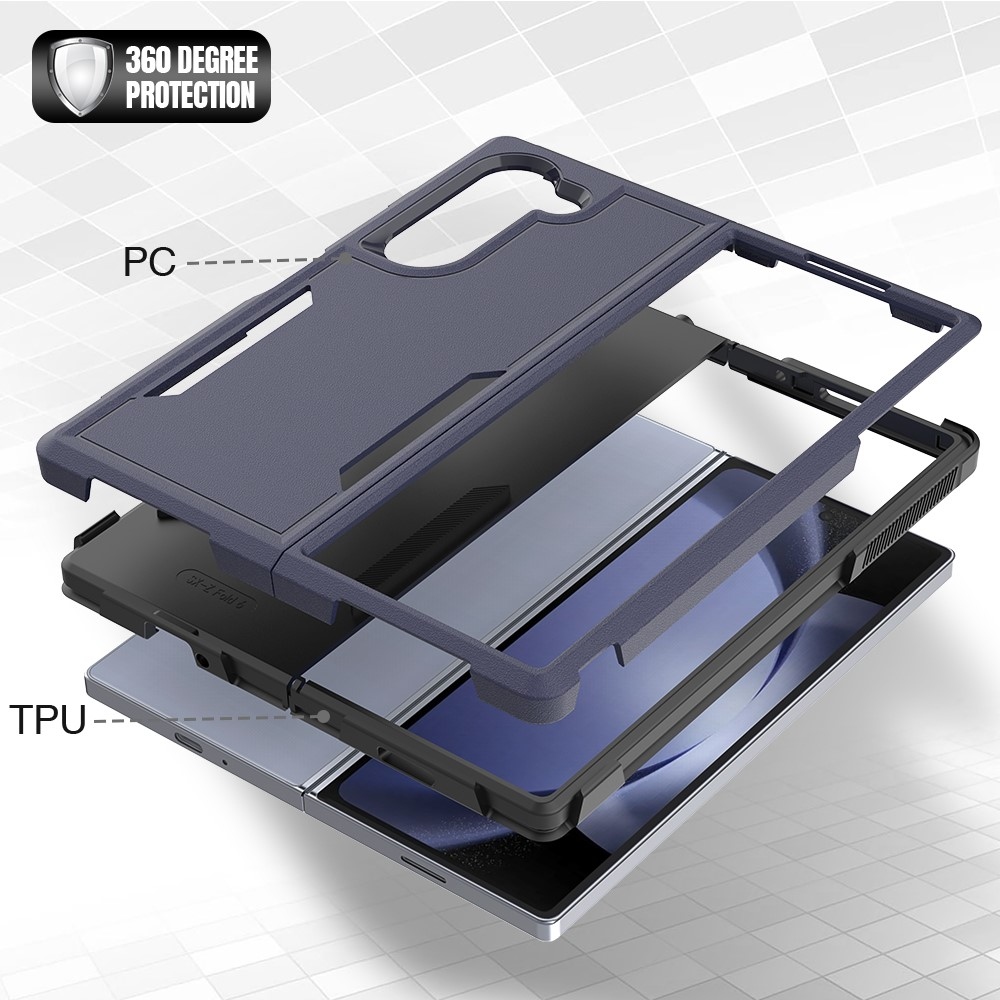 Case plastový kryt na Samsung Galaxy Z Fold6 5G - tmavěmodrý
