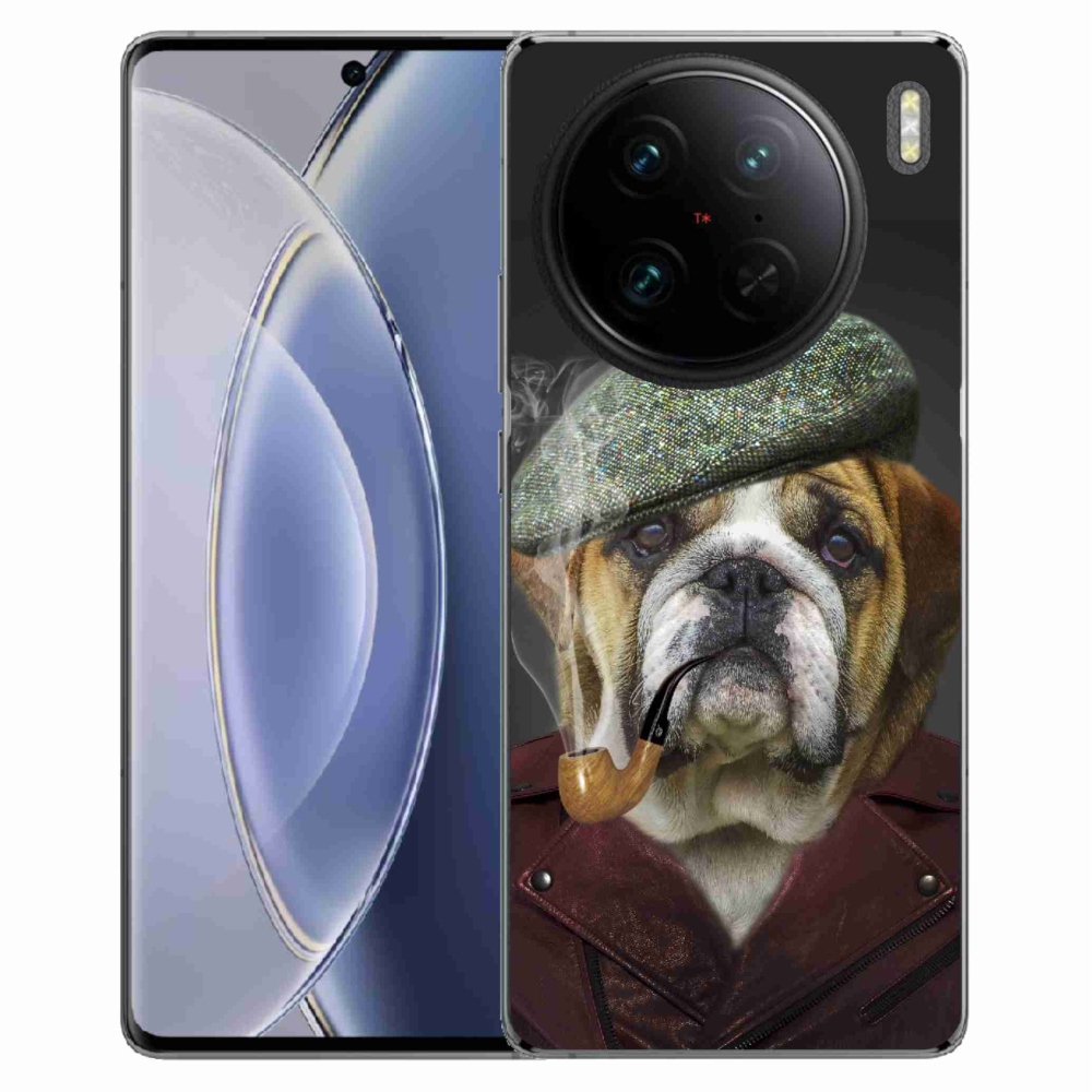Gelový kryt mmCase na Vivo X90 Pro - pes s fajfkou