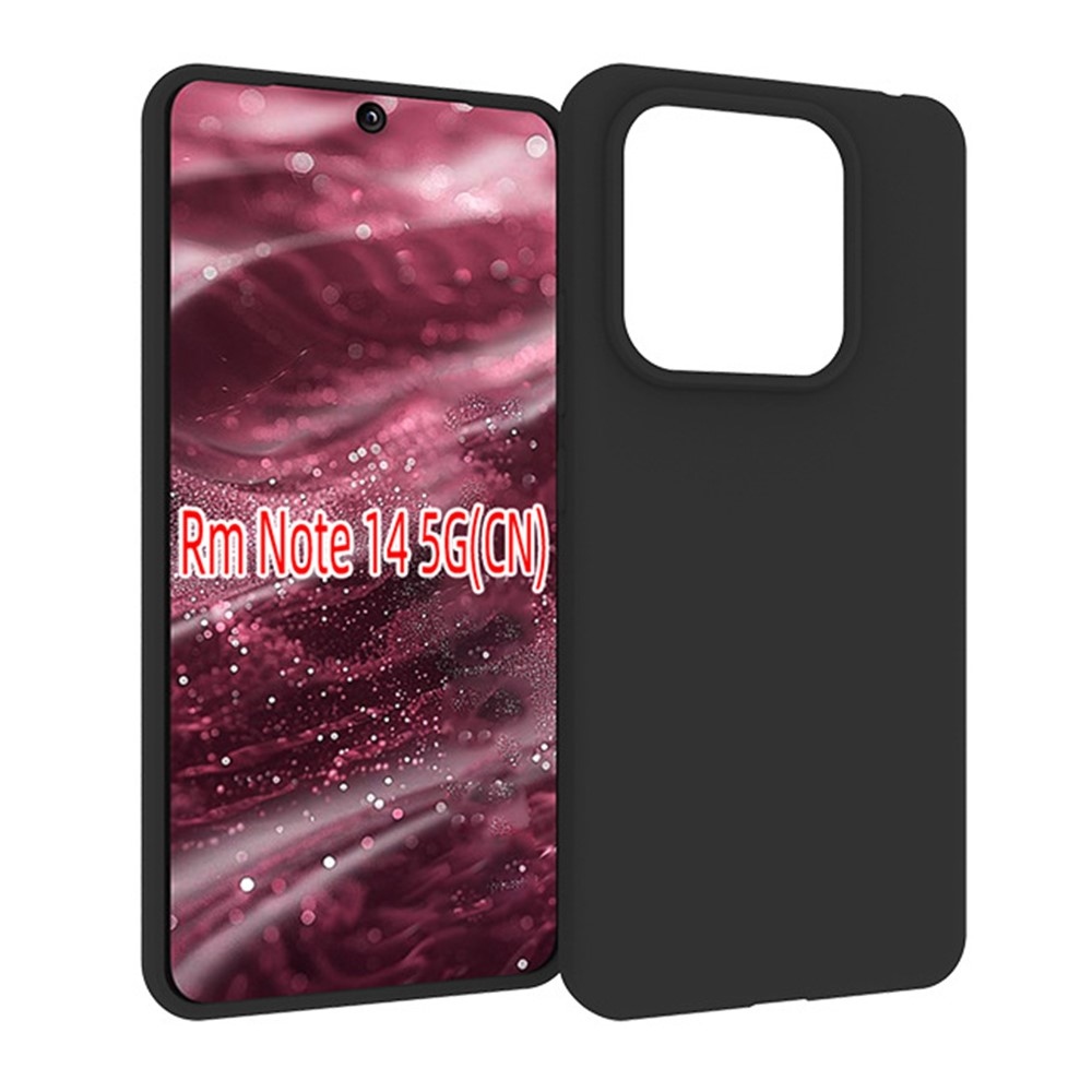 Matný gelový obal na Xiaomi Redmi Note 14 5G - černý