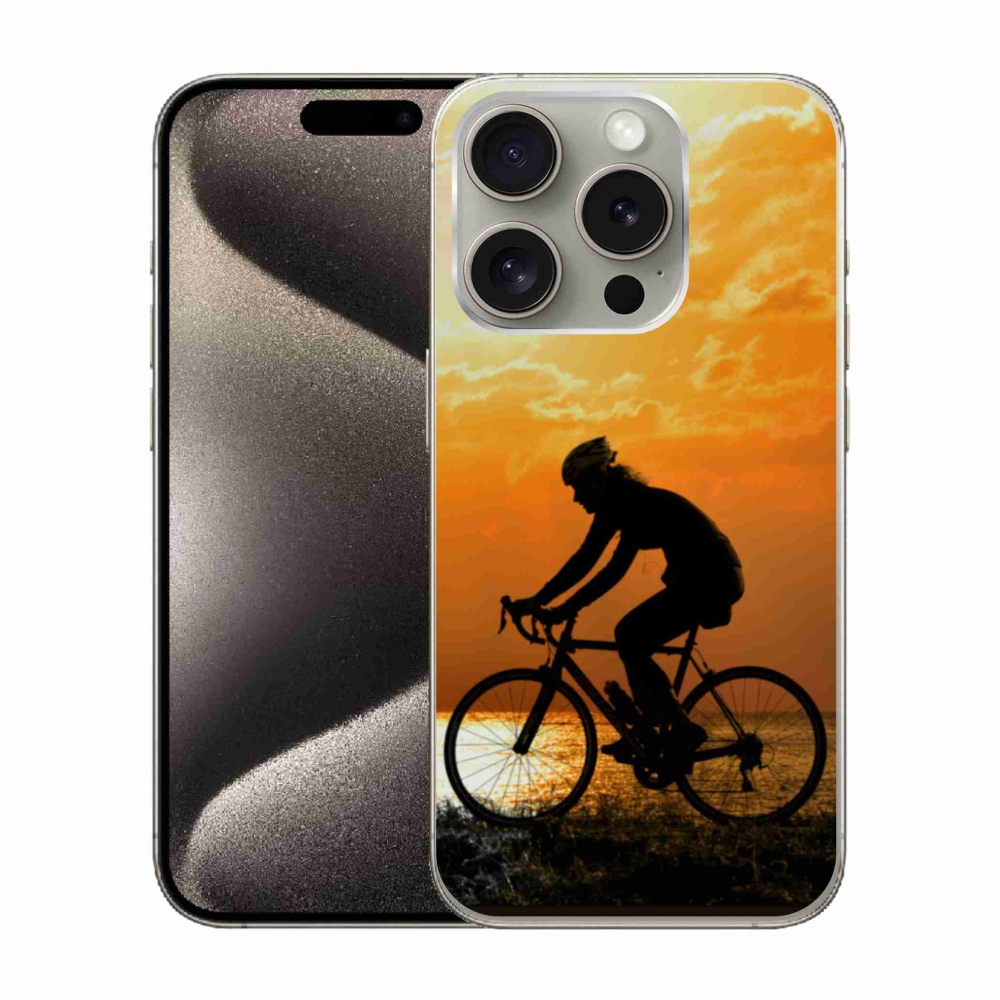 Gelový kryt mmCase na iPhone 15 Pro - cyklovýlet