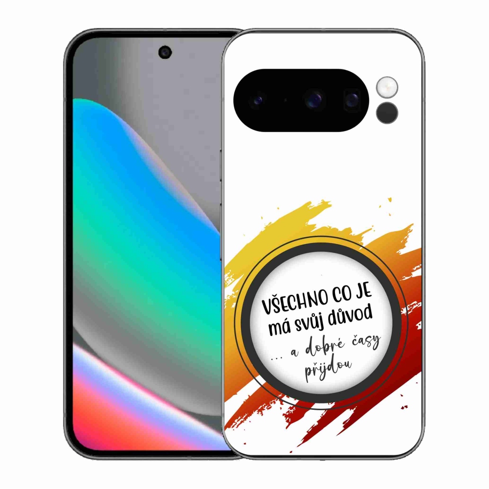 Gelový kryt mmCase na Google Pixel 10 Pro - citát 3 bílé pozadí
