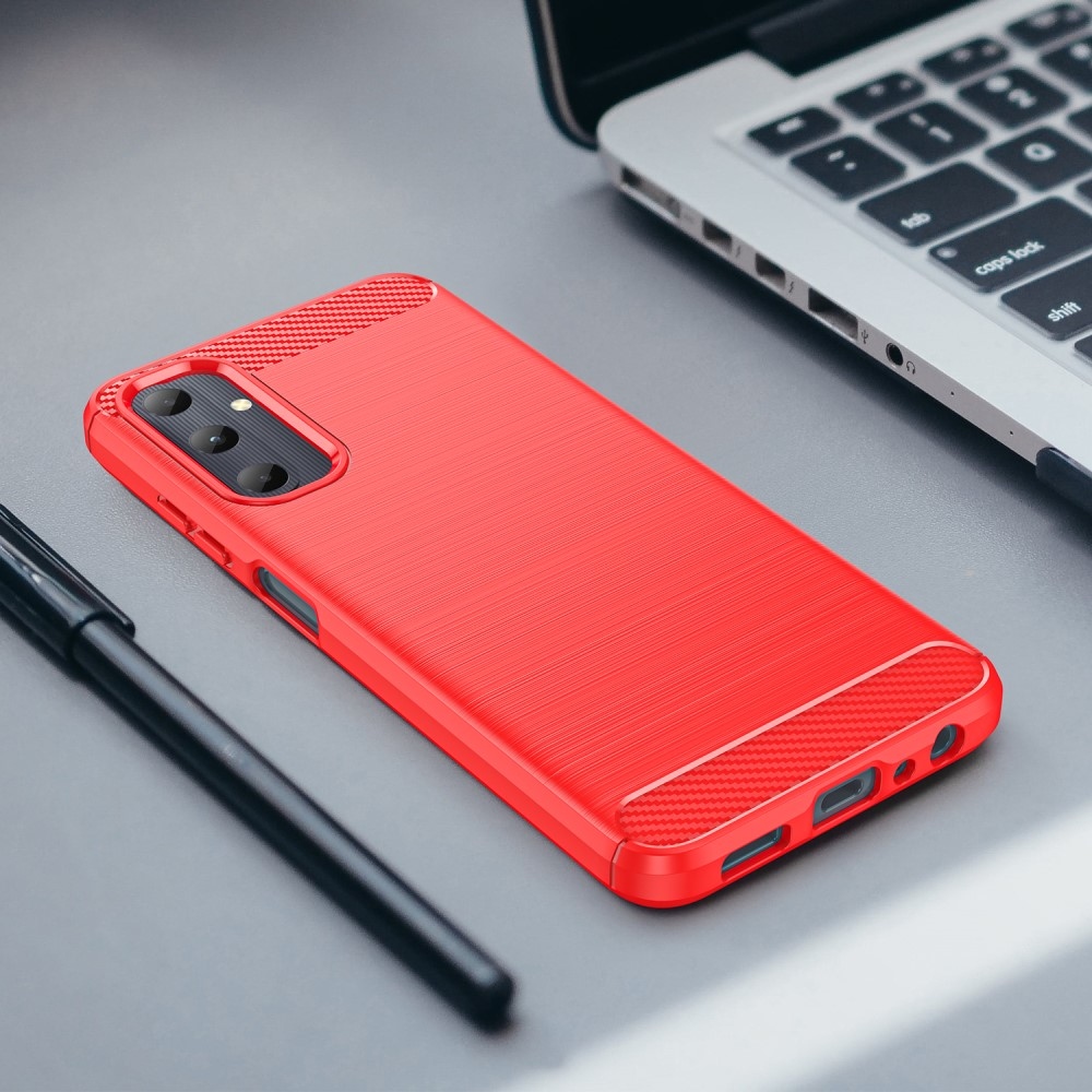 Carbon odolný gelový obal na Samsung Galaxy A05s - červený