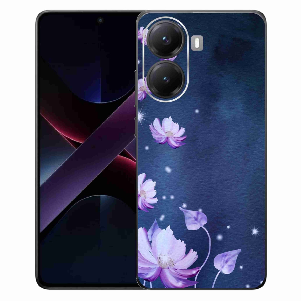 Gelový kryt mmCase na Xiaomi Poco X7 Pro 5G - padající květy