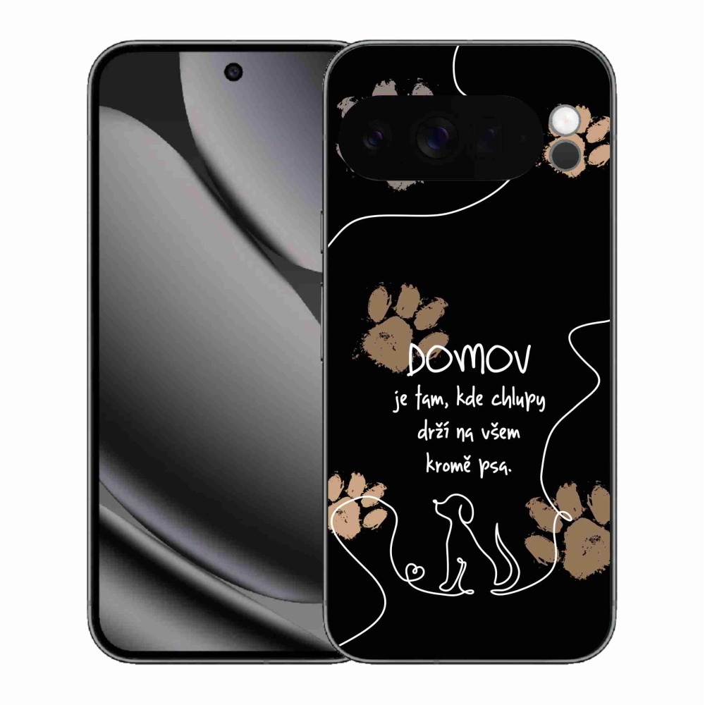 Gelový kryt mmCase na Google Pixel 10 Pro XL - psí motiv černé pozadí