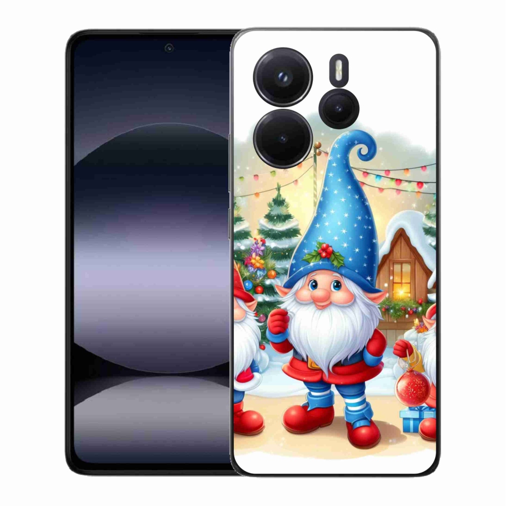 Gelový kryt mmCase na Xiaomi Redmi Note 14 - vánoční skřítci