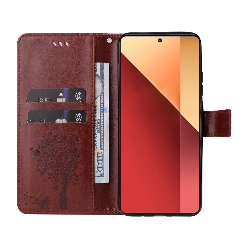 Trees knížkové pouzdro na Xiaomi Redmi Note 13 Pro 4G/Poco M6 Pro - hnědé