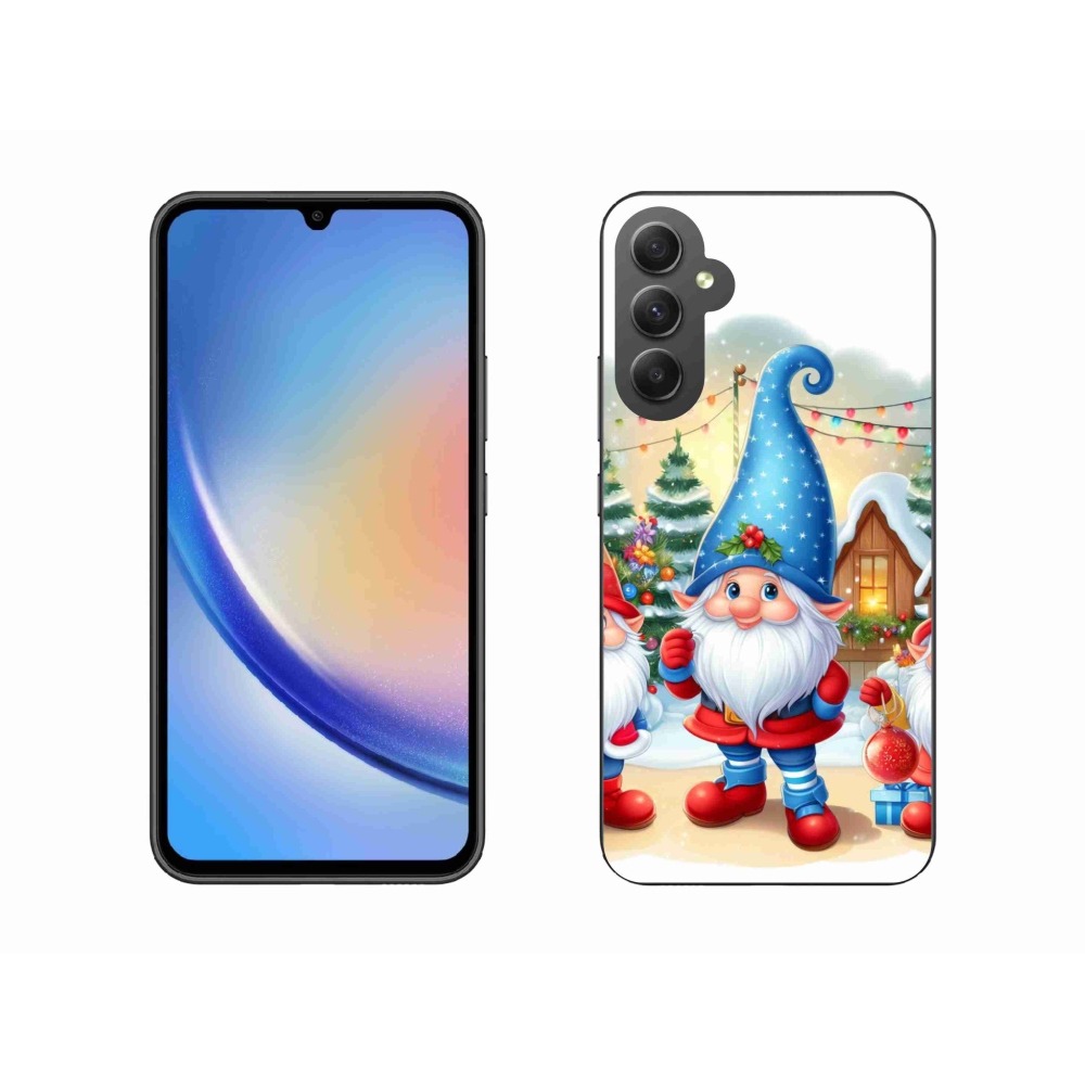 Gelový kryt mmCase na Samsung Galaxy A34 5G - vánoční skřítci