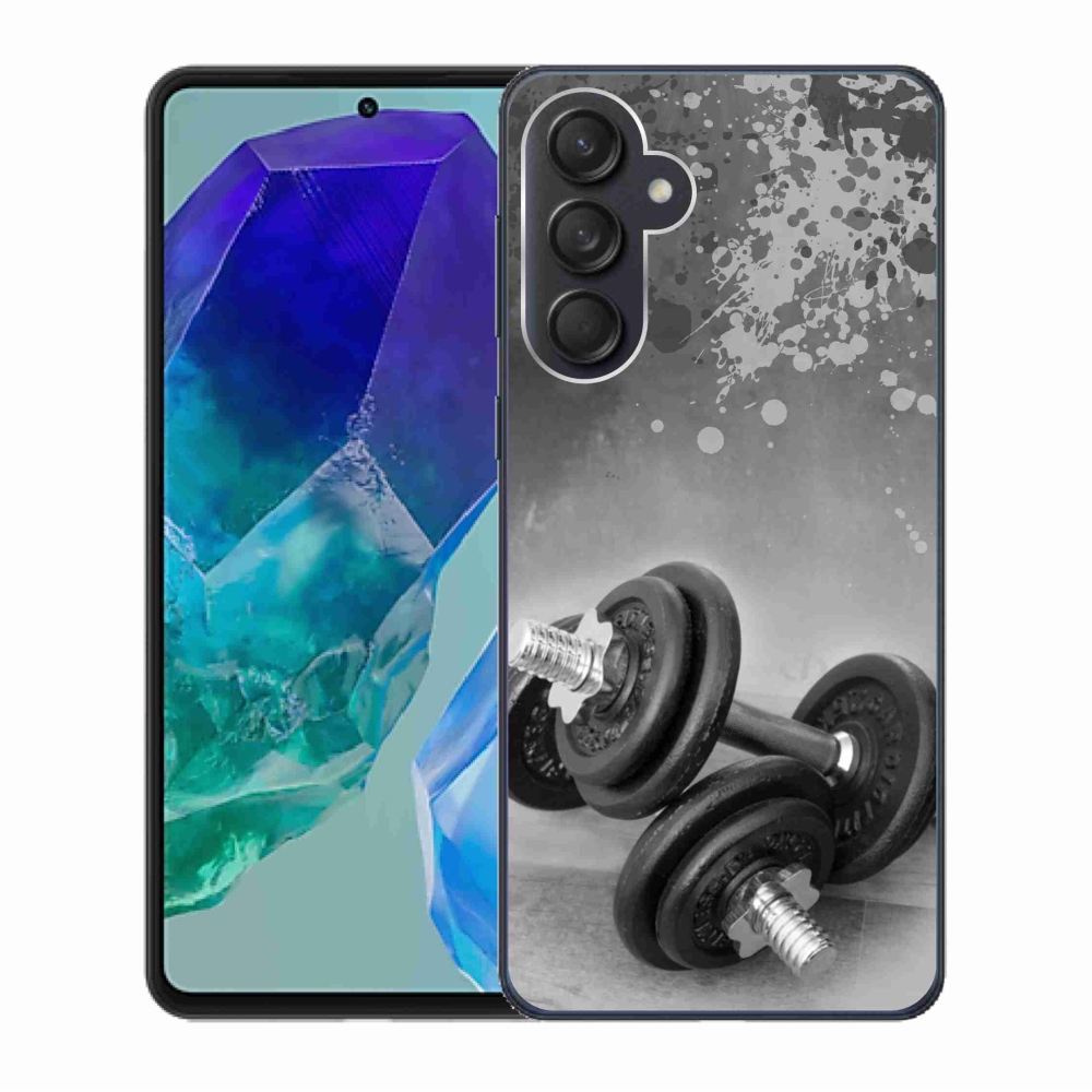 Gelový kryt mmCase na Samsung Galaxy M55 5G - činky 1