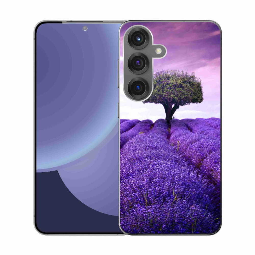 Gelový kryt mmCase na Samsung Galaxy S25 - levandulová louka