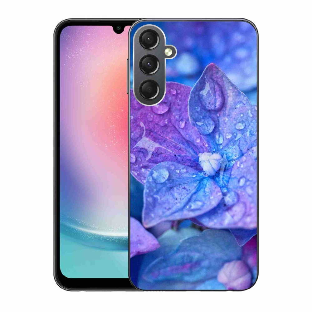 Gelový kryt mmCase na Samsung Galaxy A24 - fialový květ