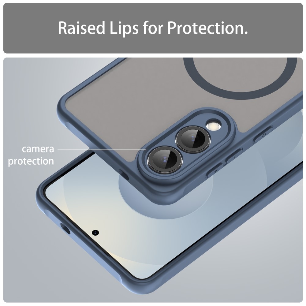 Case matný gelový obal s MagSafe na Samsung Galaxy S25 Edge - modrý