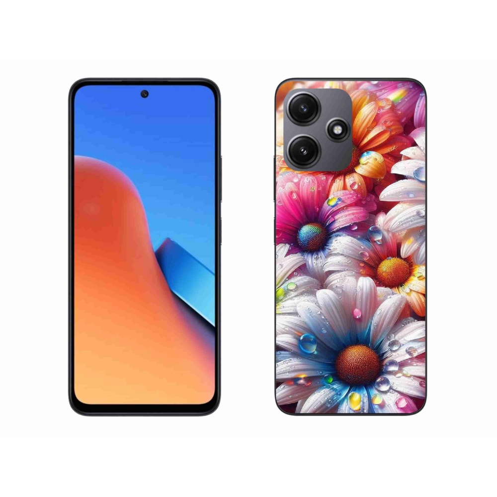 Gelový kryt mmCase na Xiaomi Redmi 12 5G - barevné kopretiny