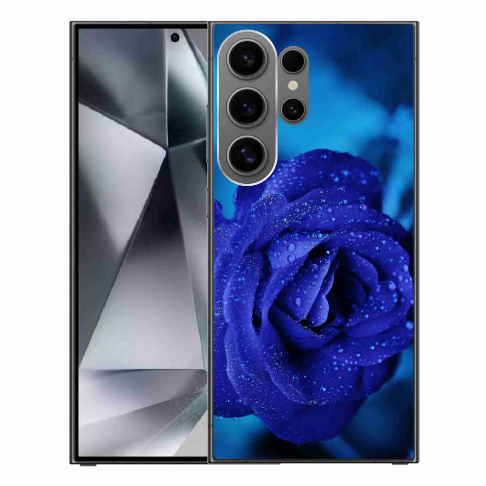 Gelový obal mmCase na Samsung Galaxy S24 Ultra - modrá růže
