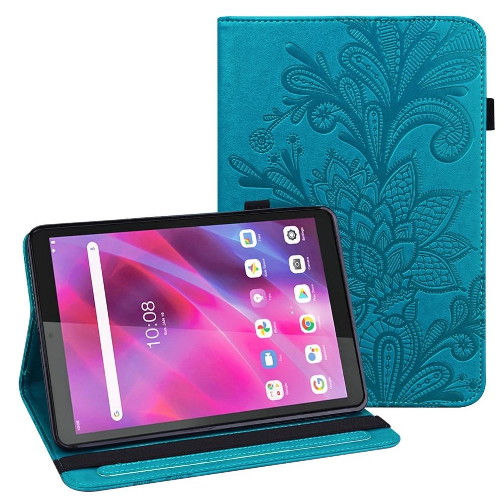 Flower zavírací pouzdro na Lenovo Tab M8 4. Gen (2024) - modré