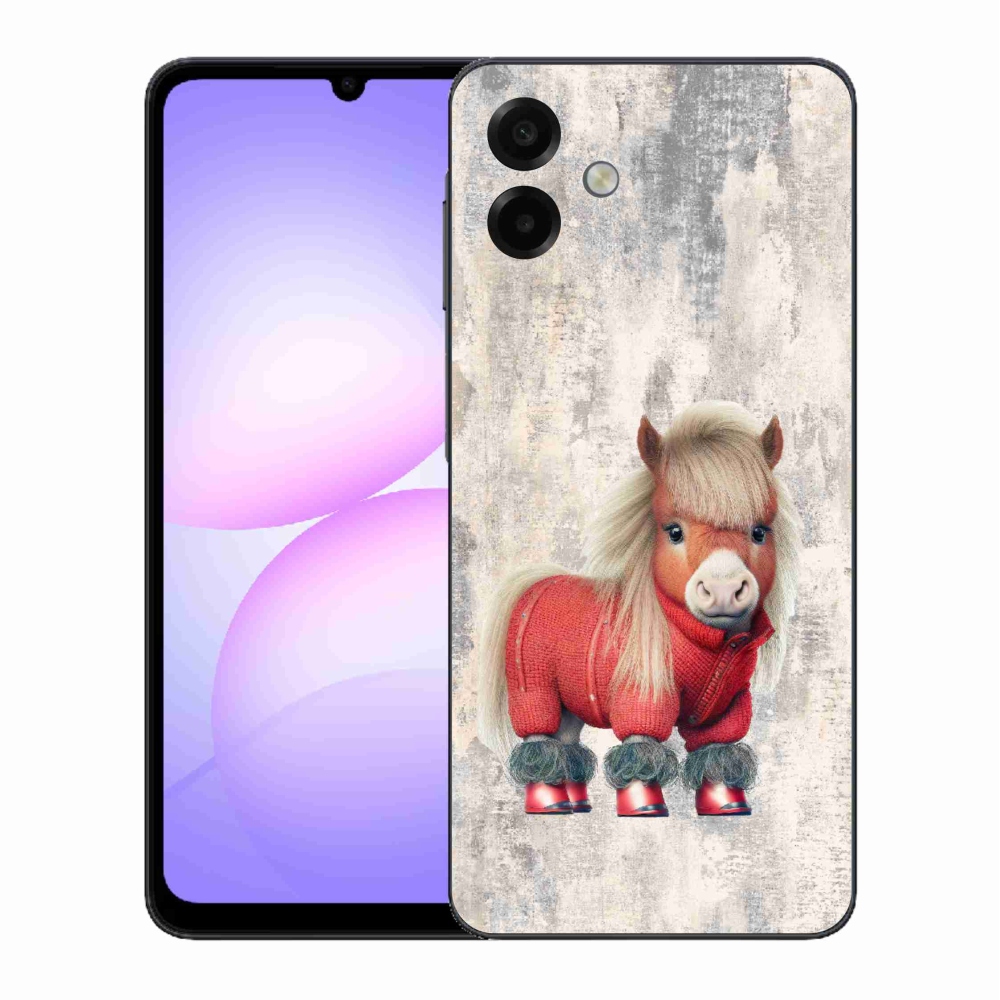 Gelový kryt mmCase na Samsung Galaxy A07 4G - poník ve svetru