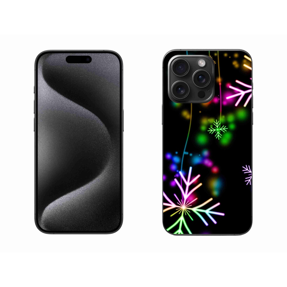 Gelový kryt mmCase na iPhone 15 Pro Max - barevné vločky