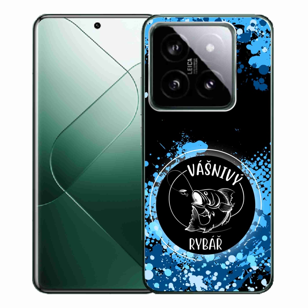 Gelový kryt mmCase na Xiaomi 14 Pro - vášnivý rybář černé pozadí