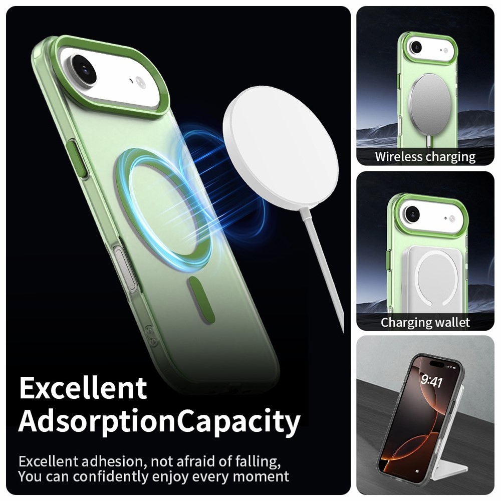 Candy gelový obal MagSafe pro iPhone 17 Air - zelený