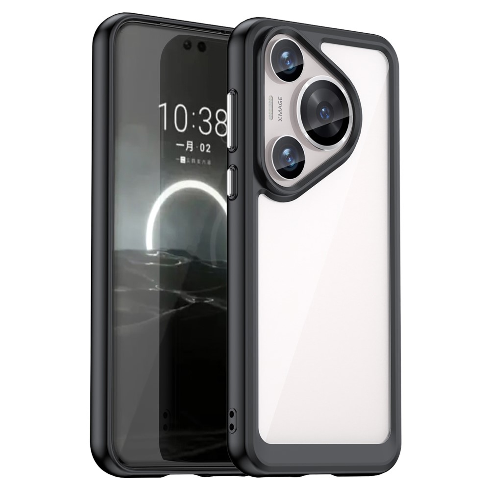 Gelový obal s pevnými zády na Huawei Pura 70 Pro - černý