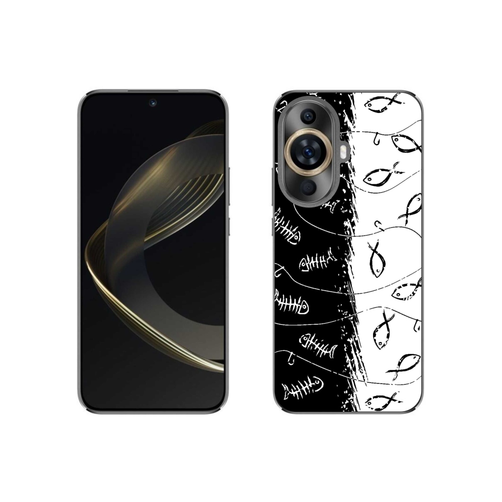 Gelový kryt mmCase na Huawei Nova 11 - kostry a rybky