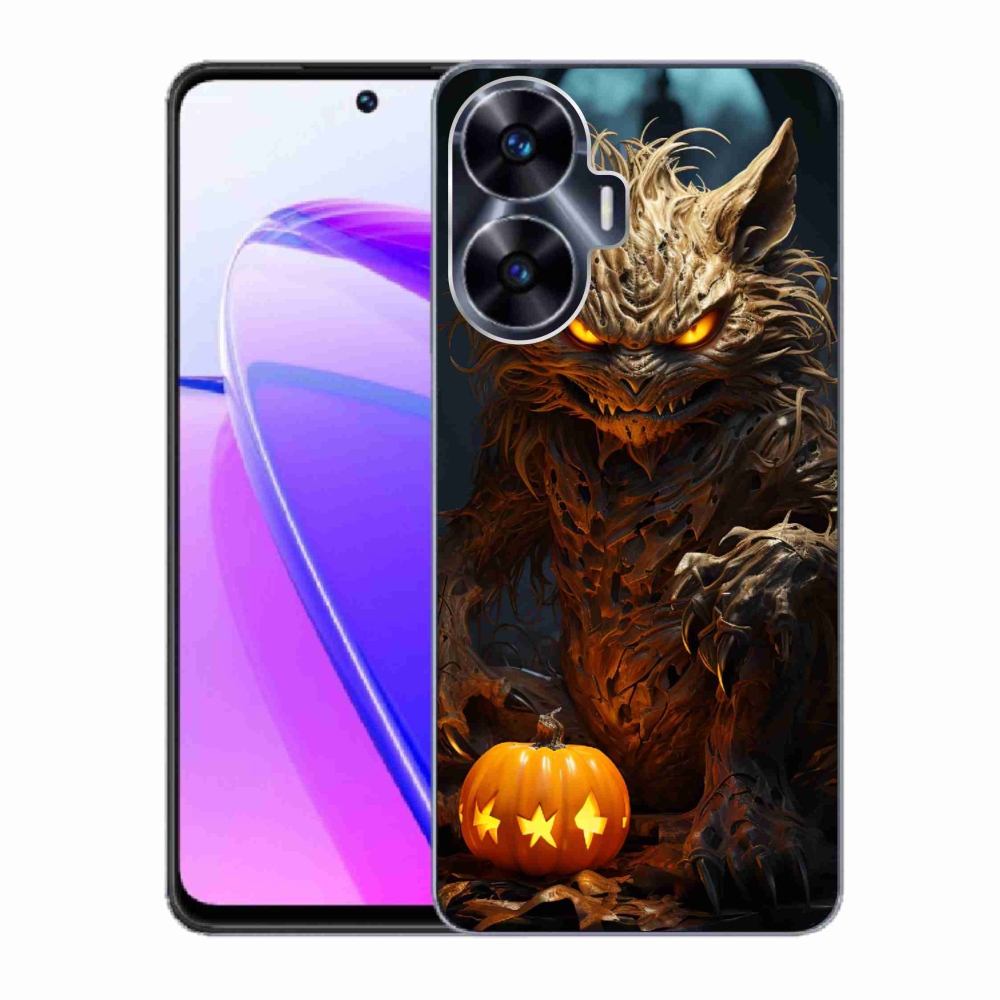 Gelový kryt mmCase na Realme C55 - halloweenská příšera