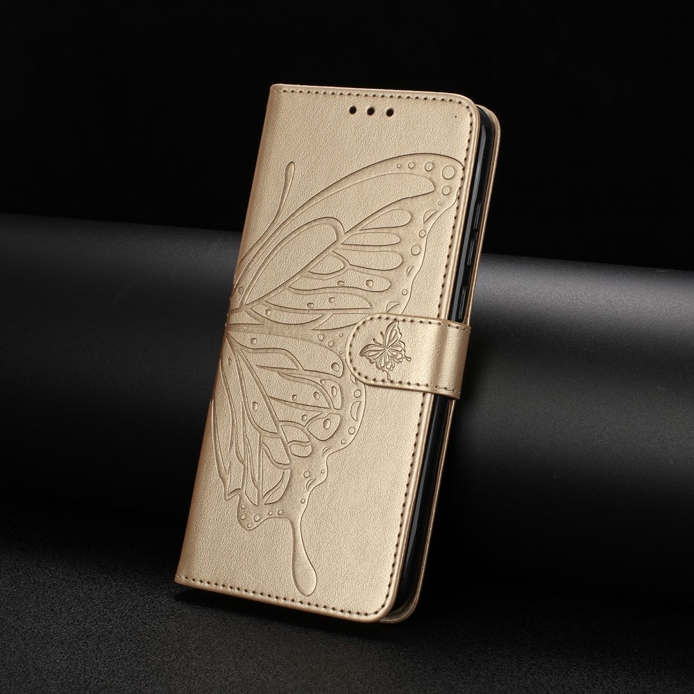 Floral Butterfly knížkové pouzdro na Xiaomi Redmi A5 (171.7x77.8x8.3mm) - zlaté