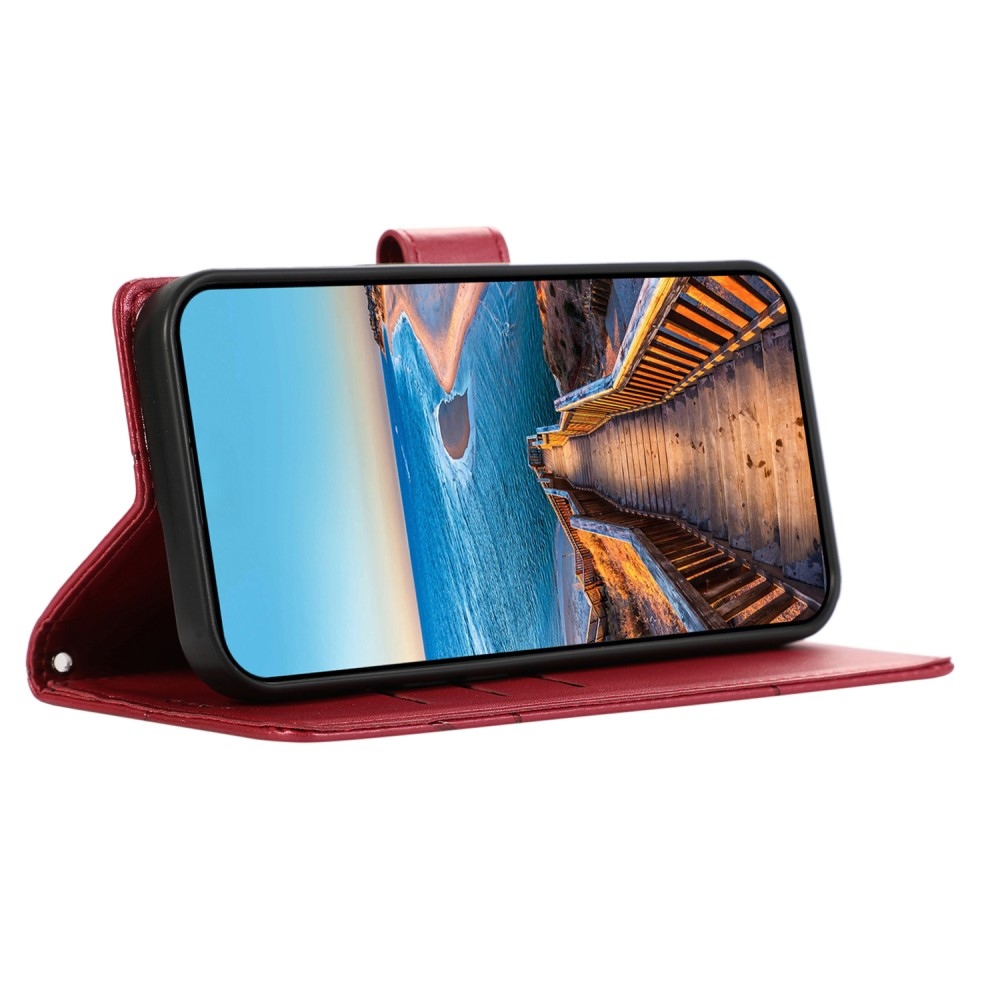 Line knížkové pouzdro na Realme 12 5G/12x 5G - červené