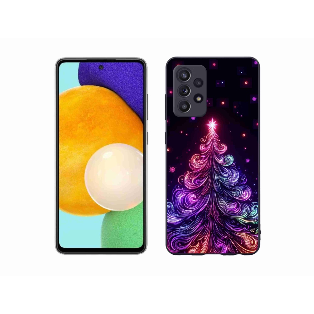 Gelový kryt mmCase na Samsung Galaxy A52s 5G - neonový vánoční stromek 1